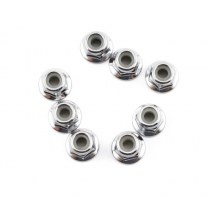 Traxxas 4mm Steel Flanged Serrated Nylon Locknut (8)