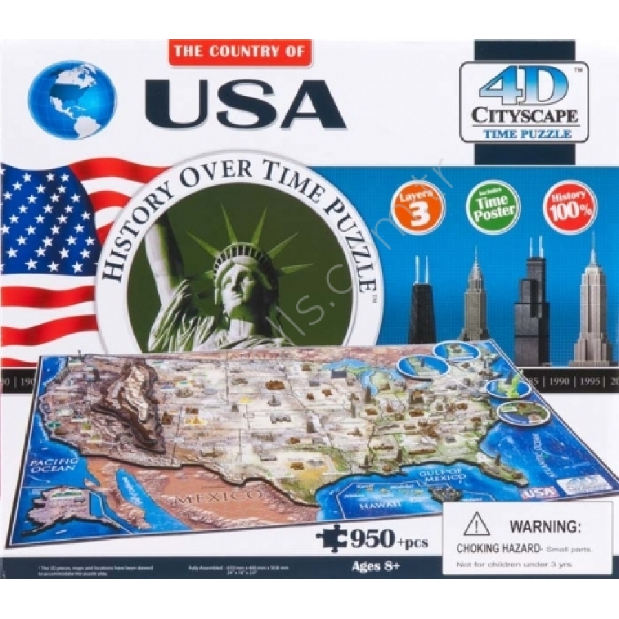 4D Cityscape USA Puzzle En Uygun Fiyatlarla Toprolls